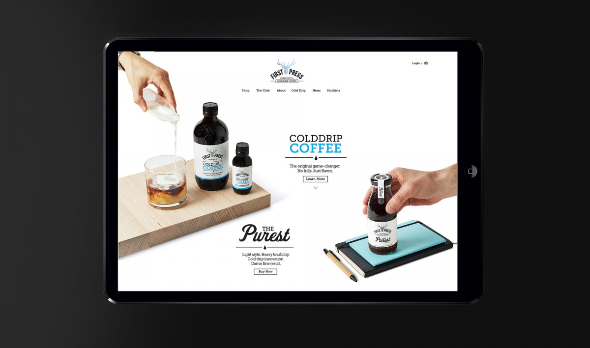 Website Design for First Press Coffee
