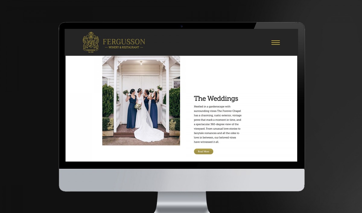 Website Design for Fergusson Winery