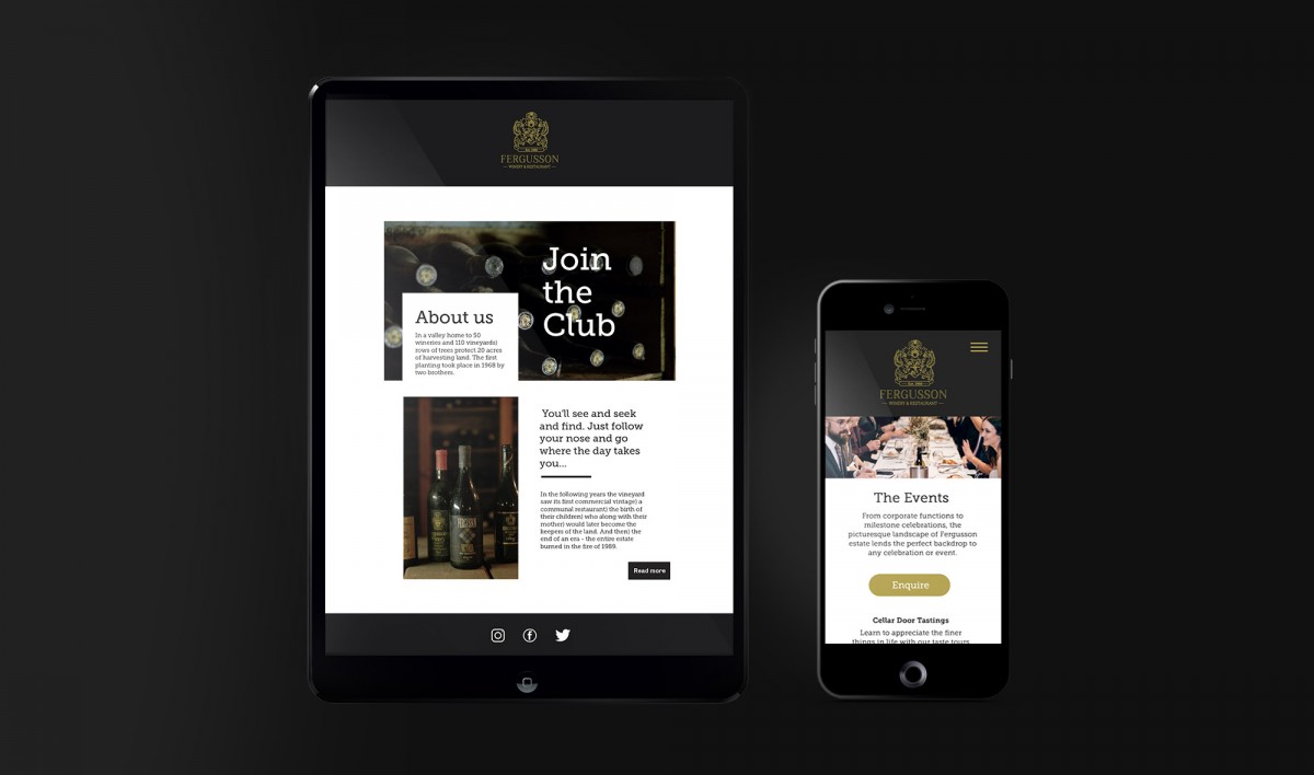 Digital Marketing for Fergusson Winery